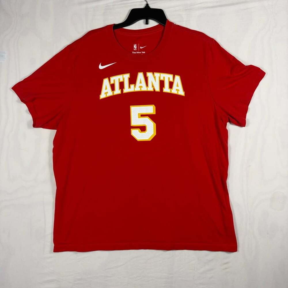 Nike Atlanta Hawks De'Andre Hunter #5 Red The Nike Tee T-Shirt 2XL